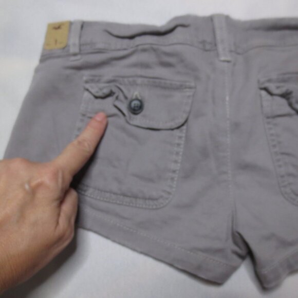 NWT HOLLISTER womens SHORTS juniors SO CAL STRETCH low rise GRAY size 1 - Picture 5 of 11